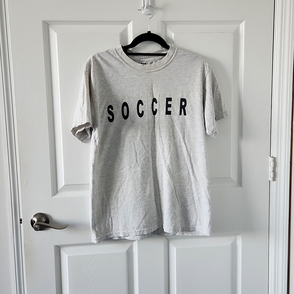 Retro Soccer Gray Tee Adult Medium